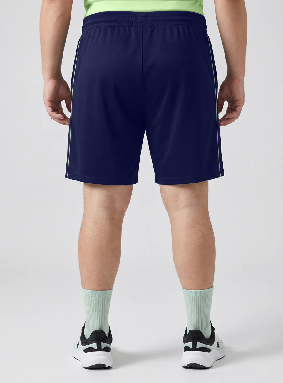 Men's Navy Edge Line Training Plus Size Shorts - Image 6