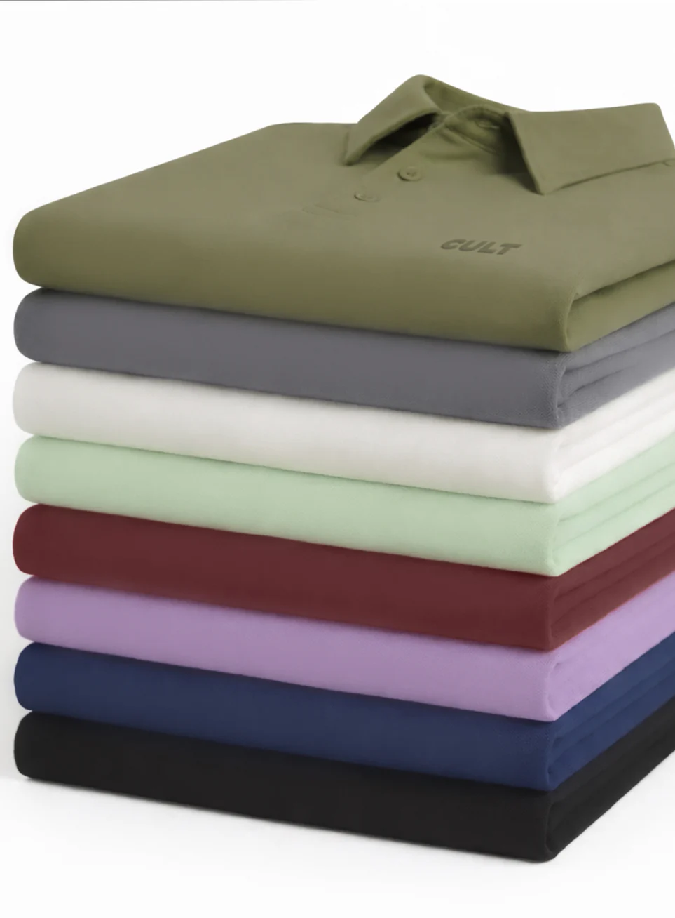 Men's Navy Everyday Luxe Cotton Polo T-shirt - Image 9