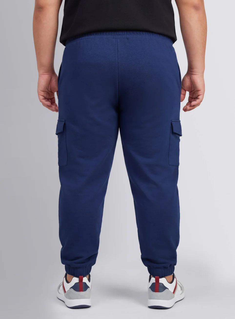 Men's Navy Move All Day Plus Size Cargo Joggers - Image 6