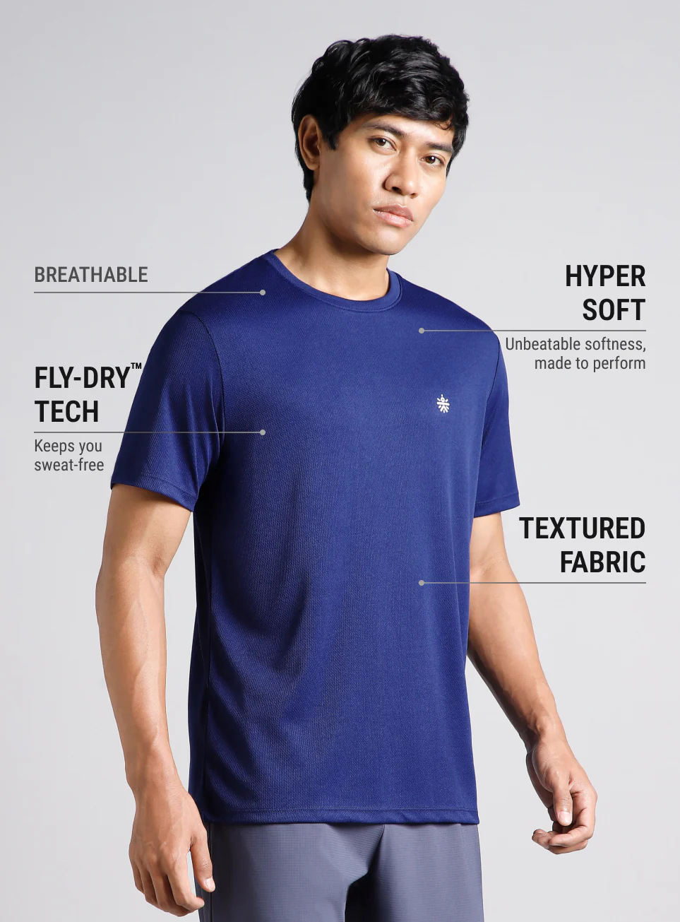 Men's Navy Train All FLY-DRY™ T-Shirt - Image 5