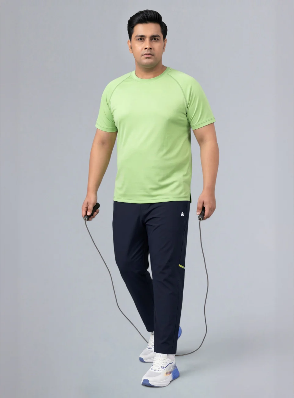 Men's Navy Train In Train Out Premium Plus Size Trackpants - Image 3