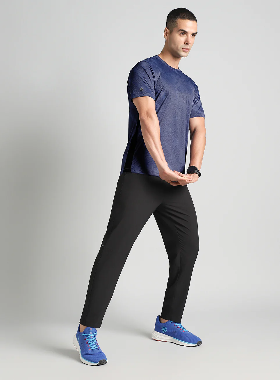 Men's Navy Urban Camo Running T-shirt - Image 3