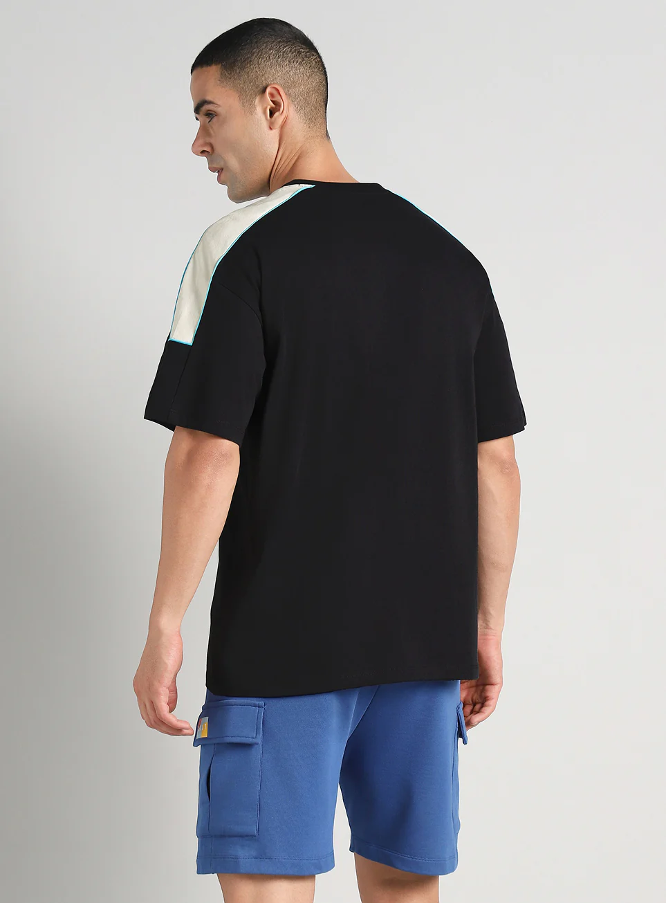 Men's Neon Black Fun and Play Sporty Oversized Fit T-shirt - Image 6