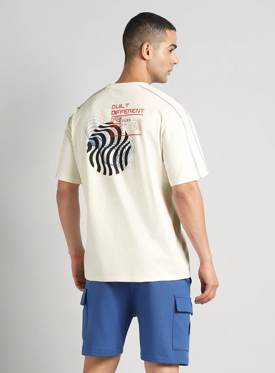 Men's Off White Built Different Oversized Fit T-shirt - Image 6