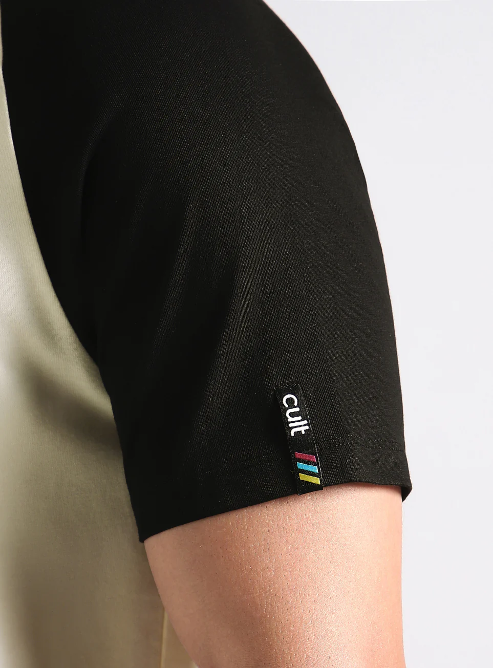 Men's Off White Courtside Sporty Colorblock T-shirt - Image 9