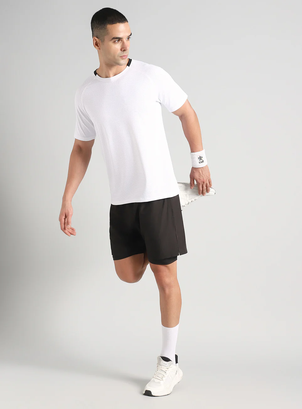 Men's Off White Ultra Runner's Technical Knit T-shirt - Image 3