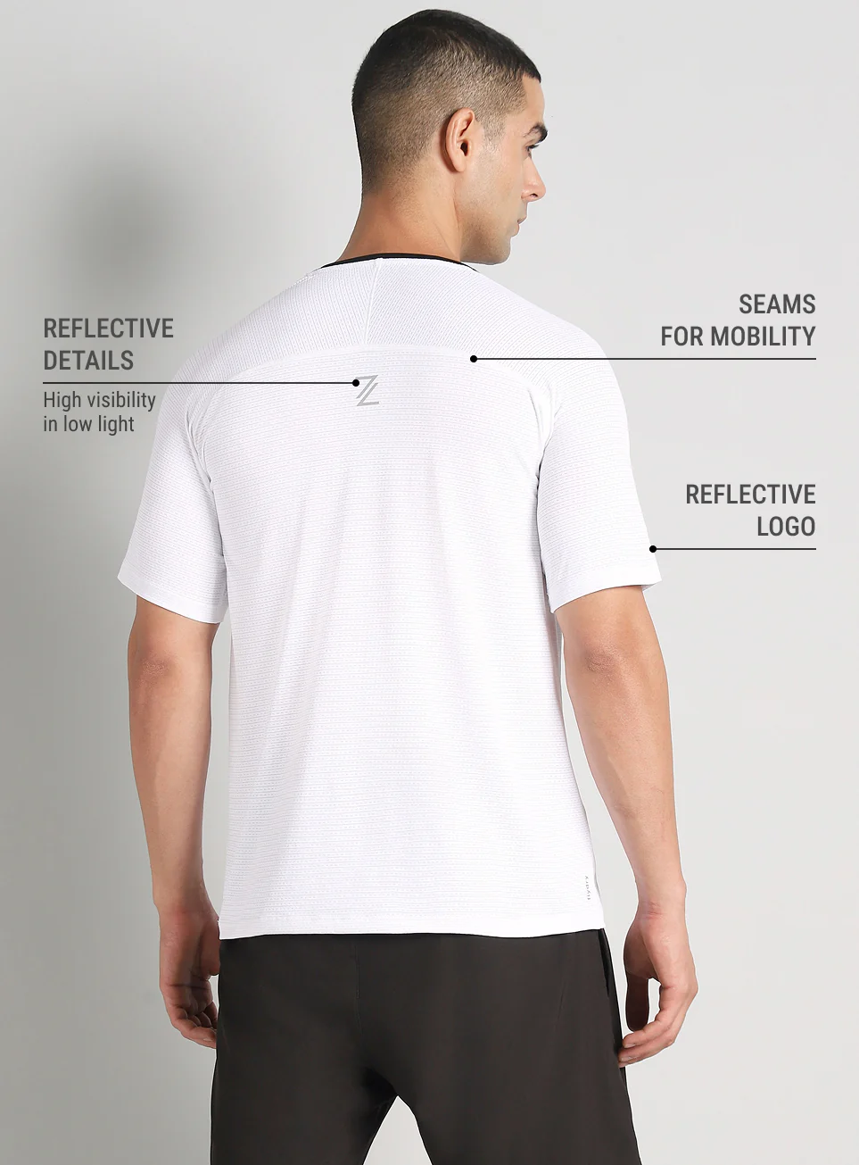 Men's Off White Ultra Runner's Technical Knit T-shirt - Image 6
