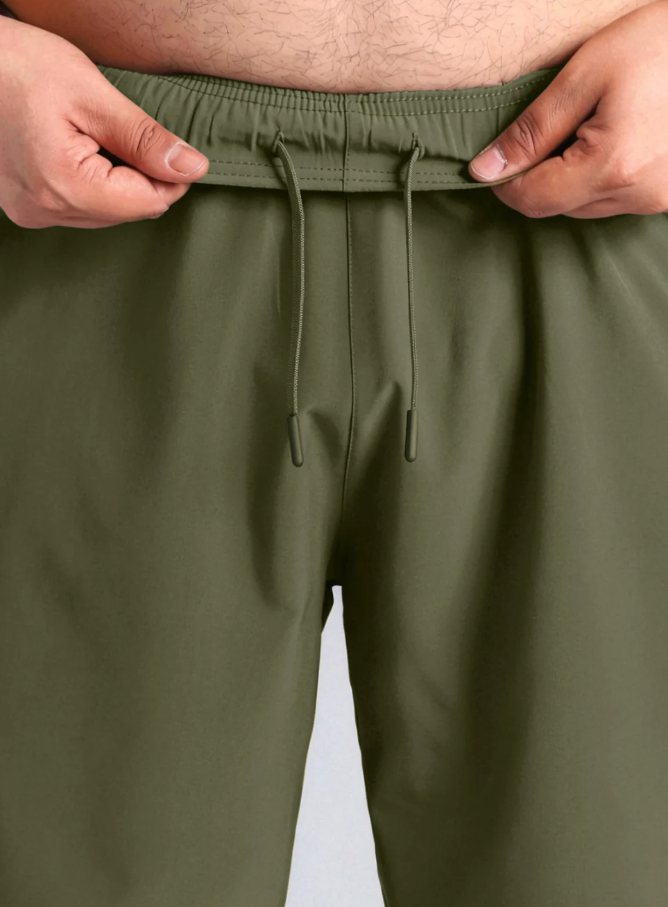 Men's Olive Runner's Essential Plus Size Shorts - Image 10