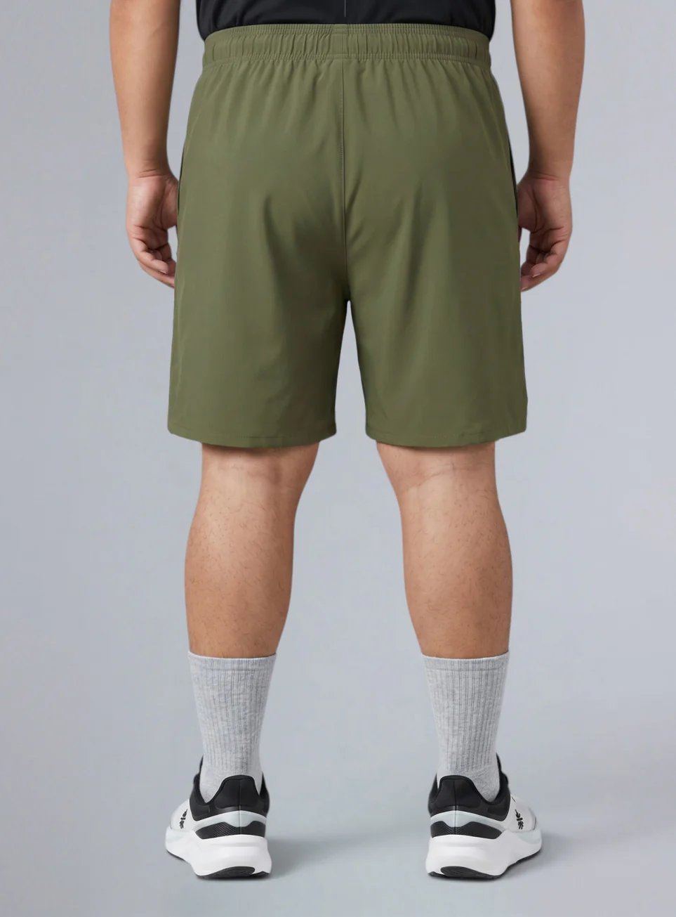 Men's Olive Runner's Essential Plus Size Shorts - Image 6
