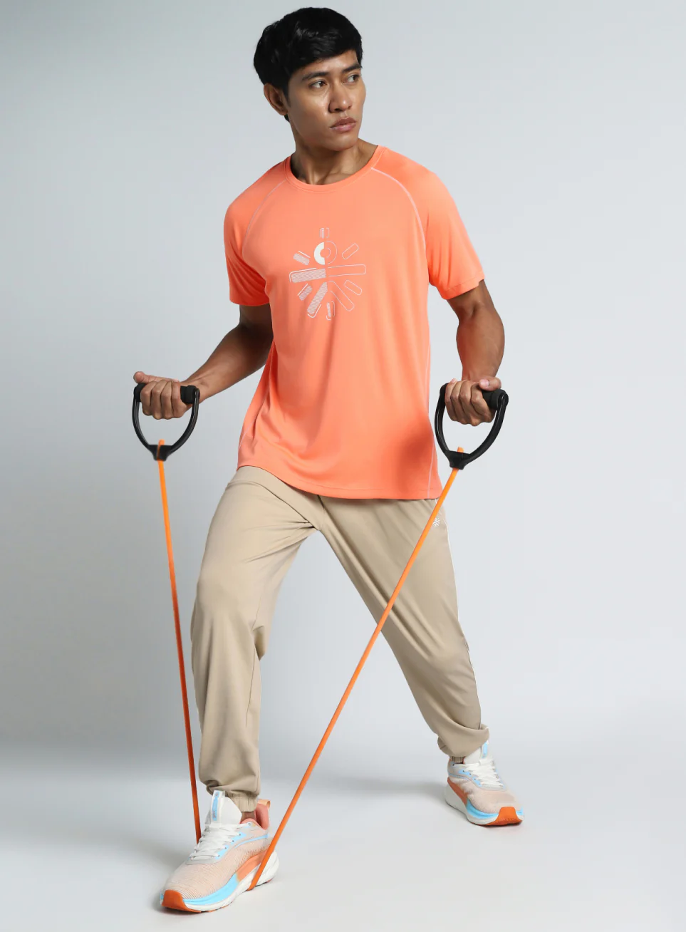 Men's Orange Cult Branded Recycled Poly Performance T-shirt - Image 2