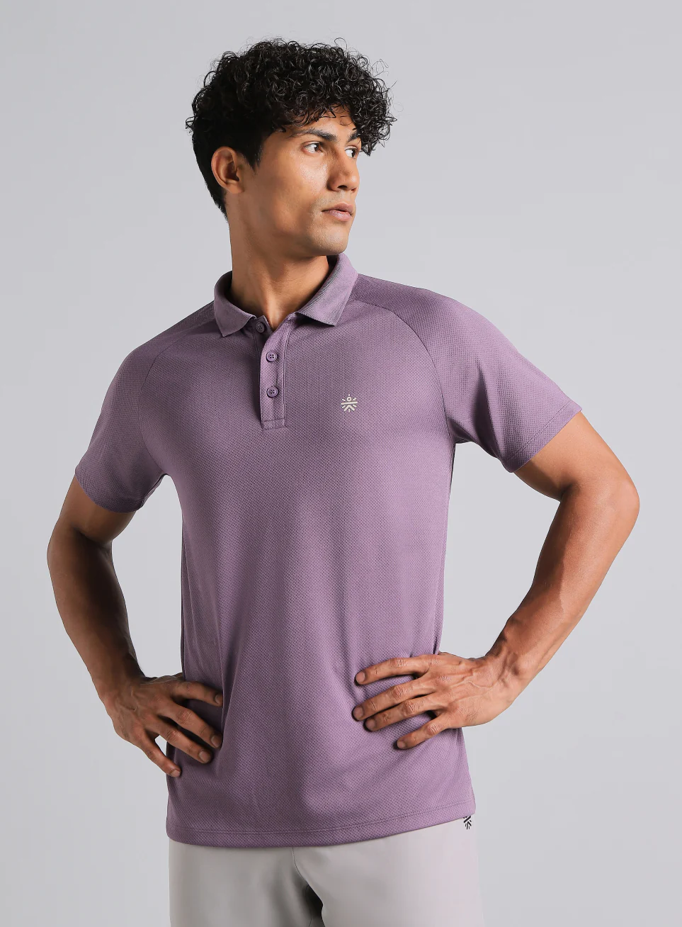 Men's Purple High Energy Performance Polo T-shirt