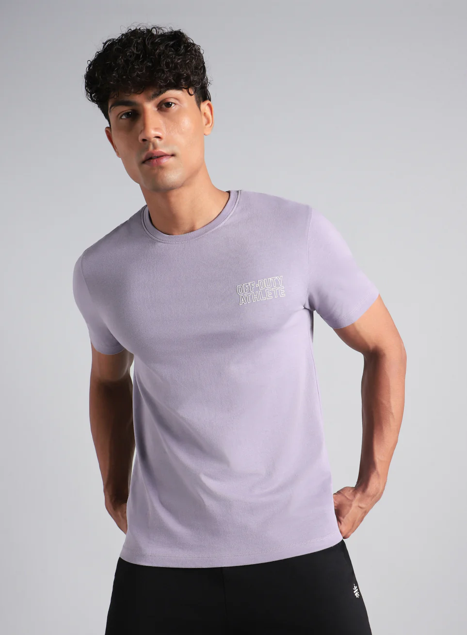 Men's Purple Off Duty Print Graphic T-shirt
