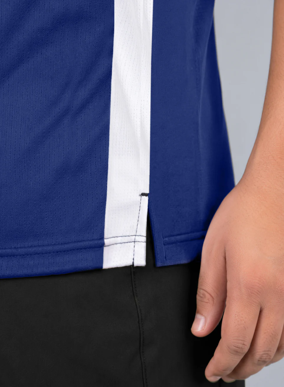 Men's Purple Panelled Performance Plus Size T-shirt - Image 7