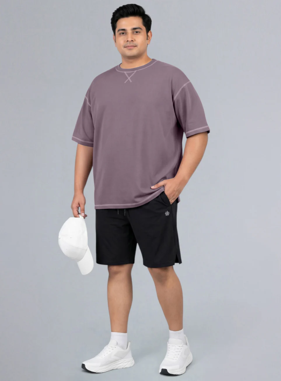 Men's Purple Play Day Plus Size Oversized Fit T-shirt - Image 2