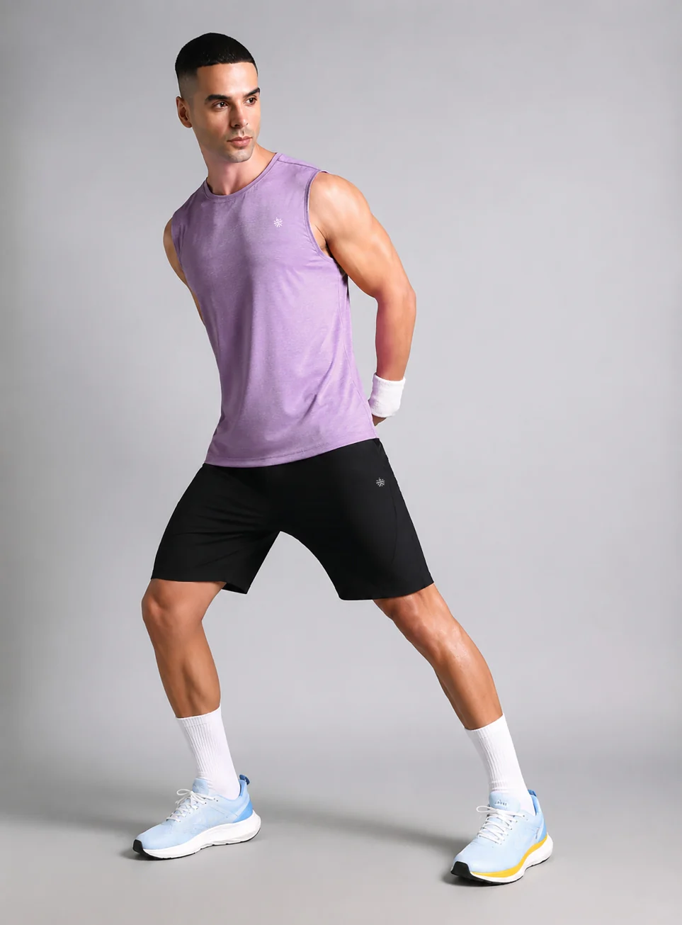 Men's Purple Training Essential COMFORtech Tank - Image 3