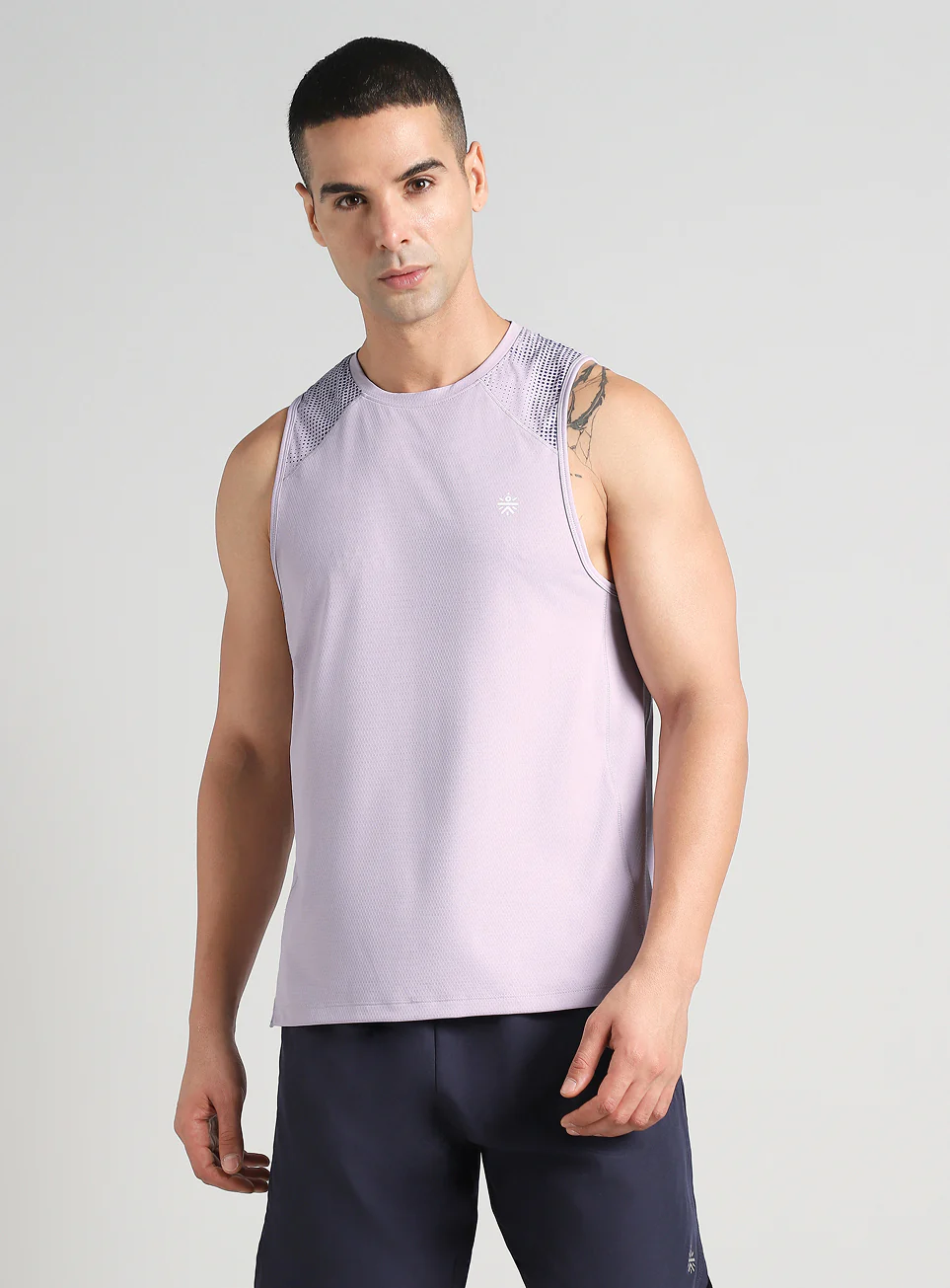 Men's Purple Training Muscle Tank - Image 4