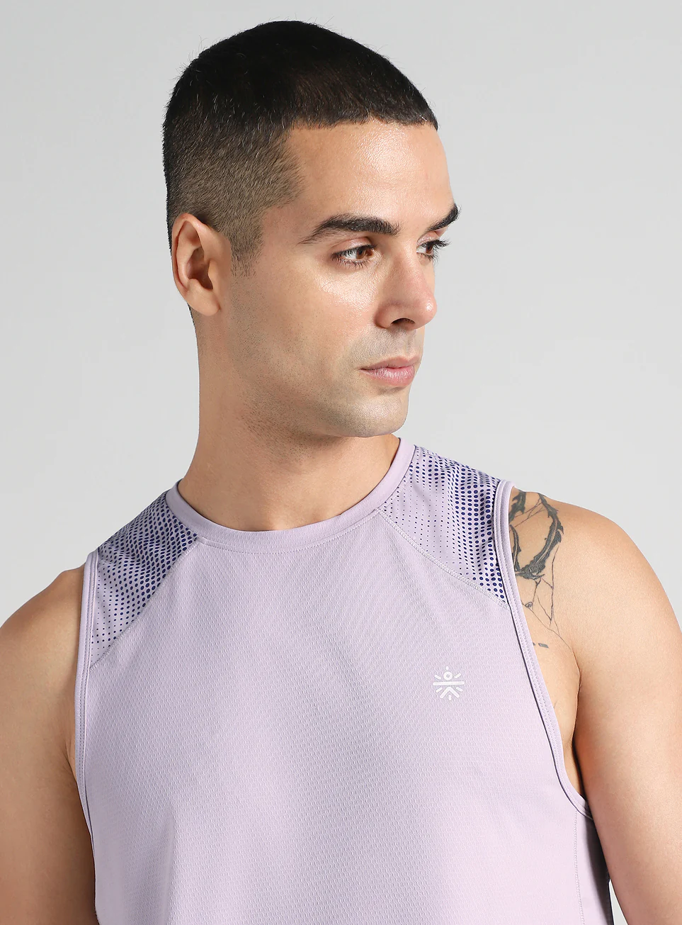 Men's Purple Training Muscle Tank - Image 7
