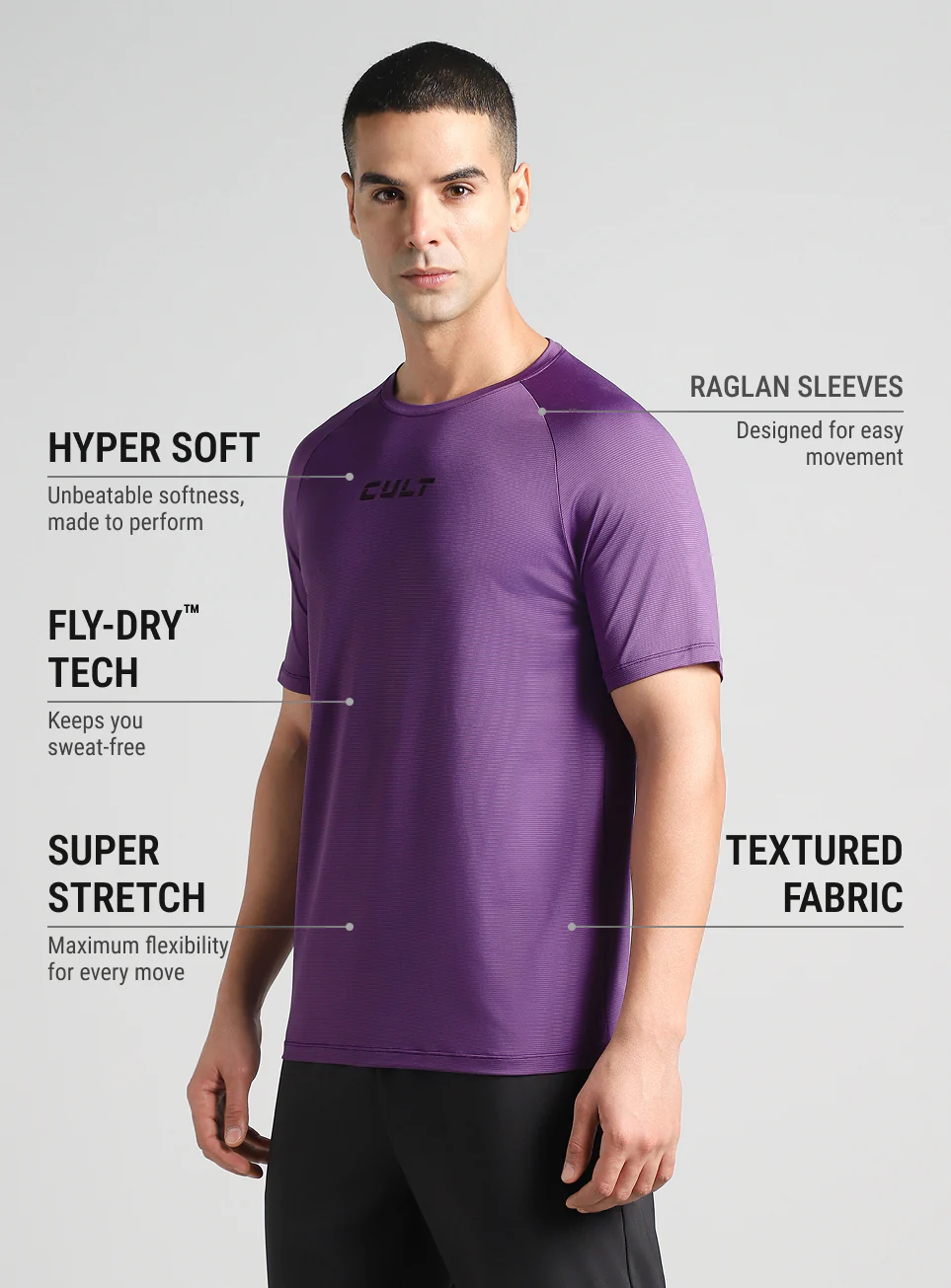 Men's Purple Ultra Man Training T-shirt - Image 5
