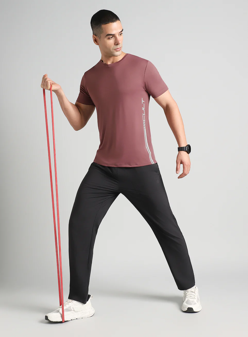 Men's Red Warm Up Training T-shirt - Image 3
