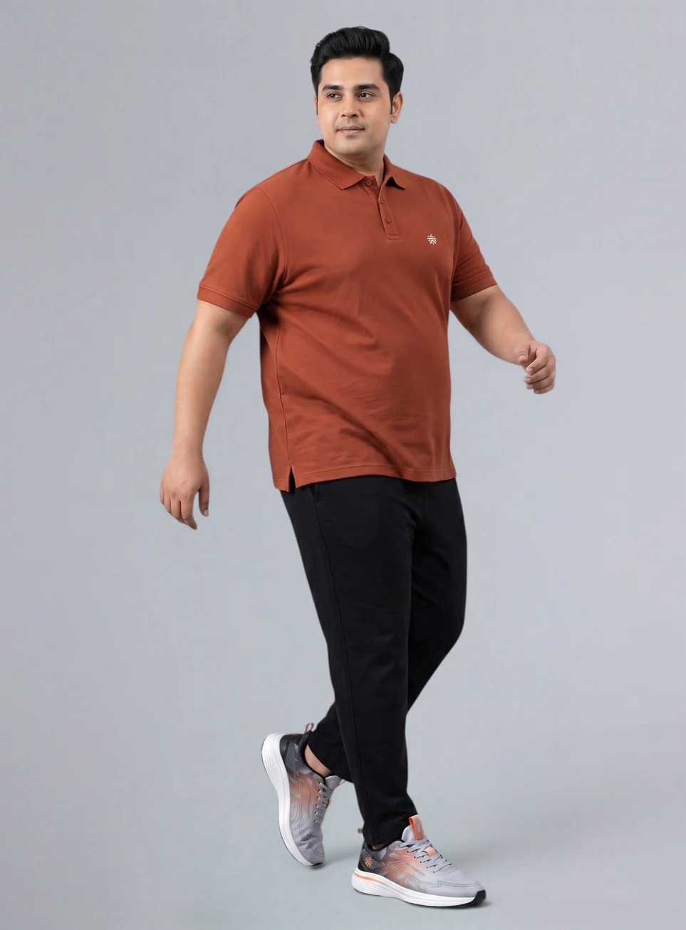 Men's Rust All Day Play Plus Size Polo T-shirt - Image 3