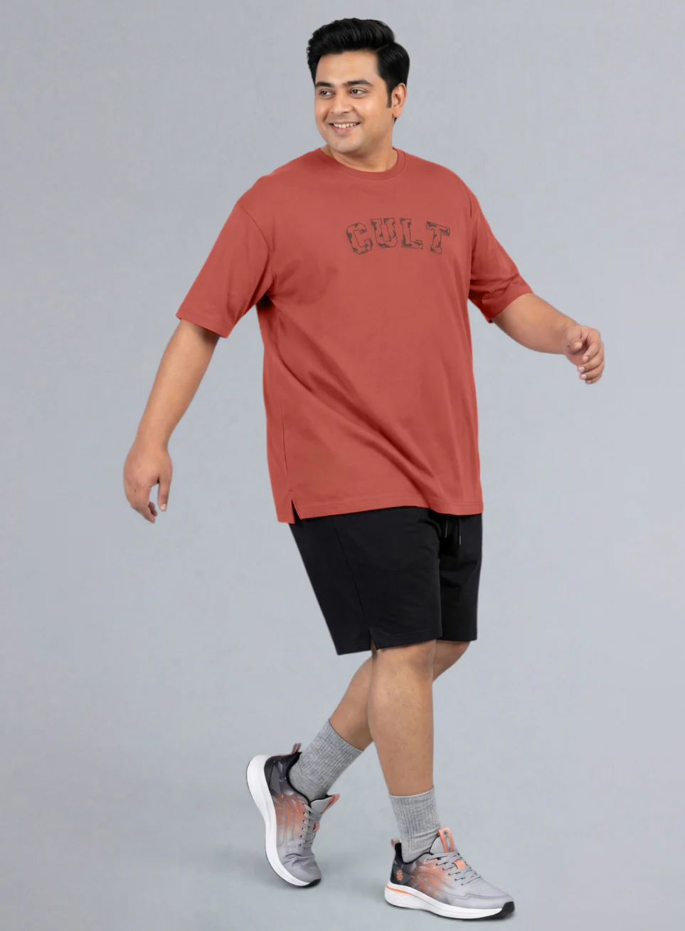 Men's Rust Cult Branding Graphic Plus Size Relaxed T-shirt - Image 3