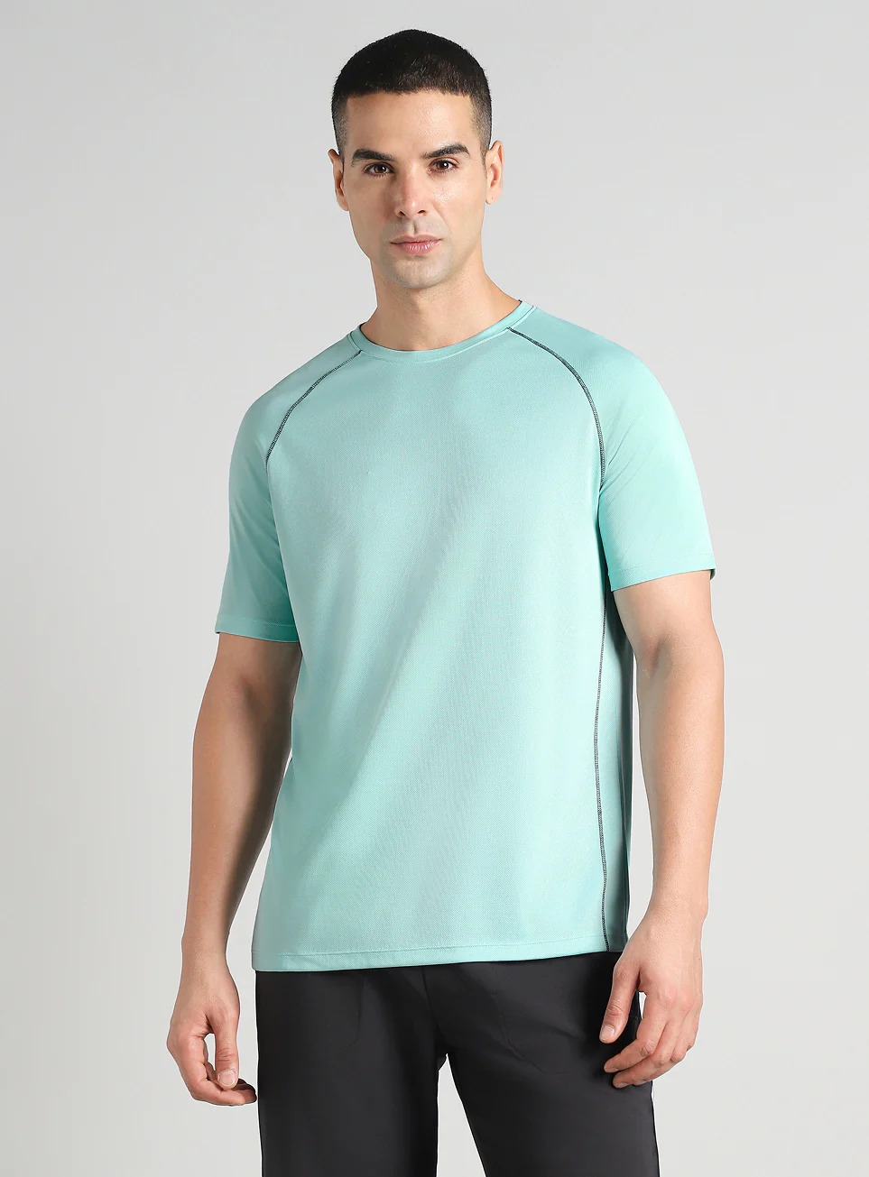 Men's Turquoise Everyday Workout Train T-shirt - Image 4