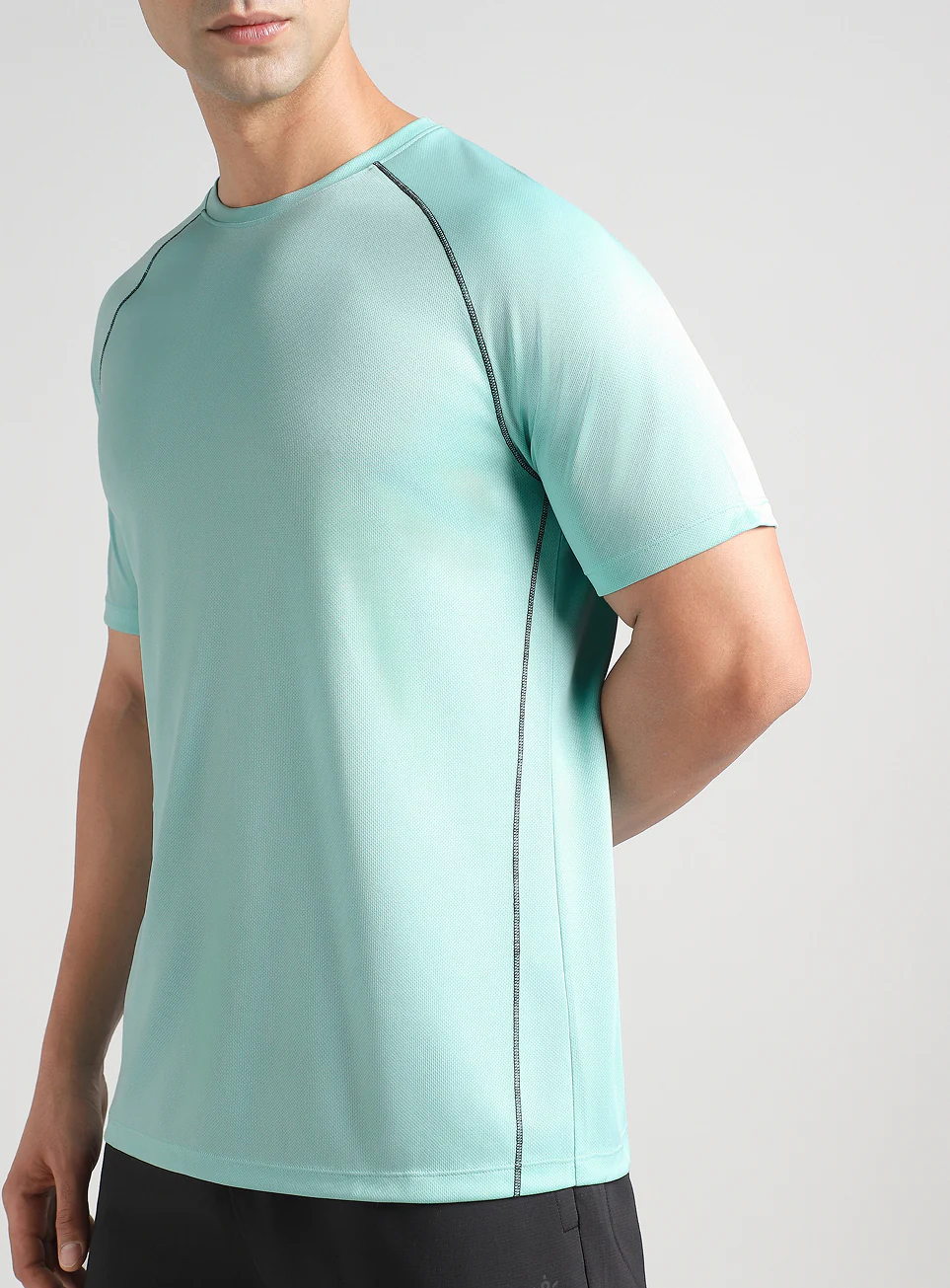 Men's Turquoise Everyday Workout Train T-shirt - Image 7