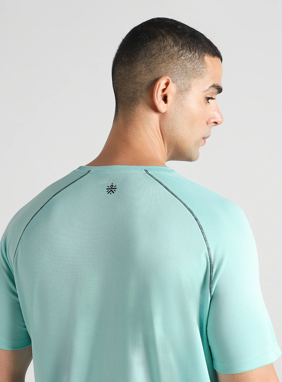 Men's Turquoise Everyday Workout Train T-shirt - Image 8