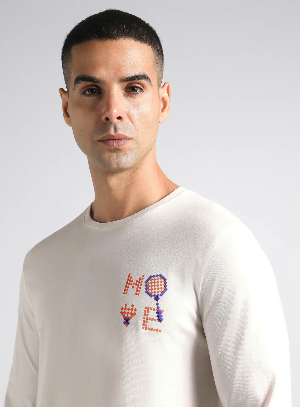 Men's White Courtside Print Full Sleeve T-shirt - Image 7