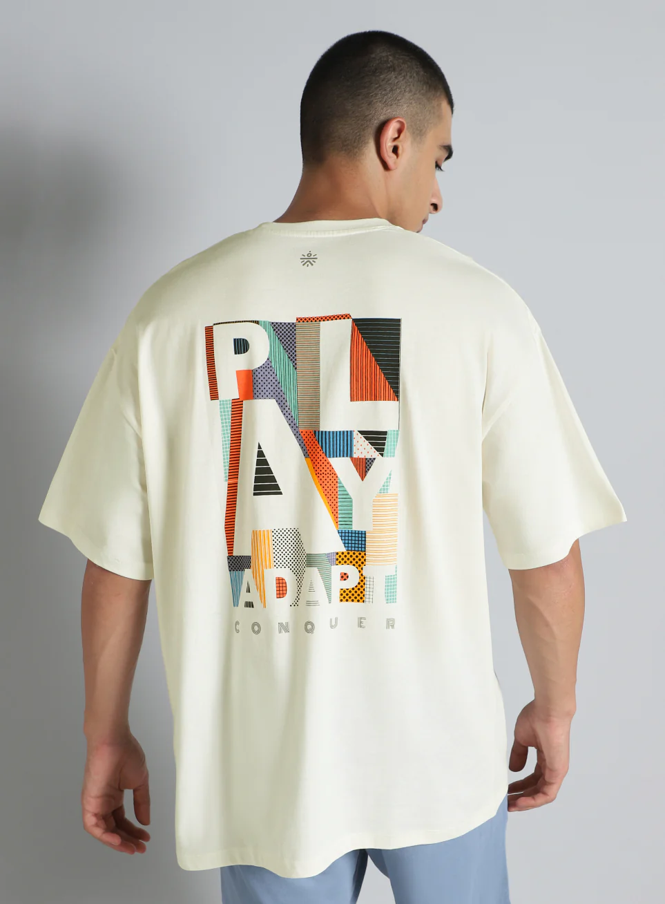 Men's White Cult Graphic Oversized Fit T-shirt