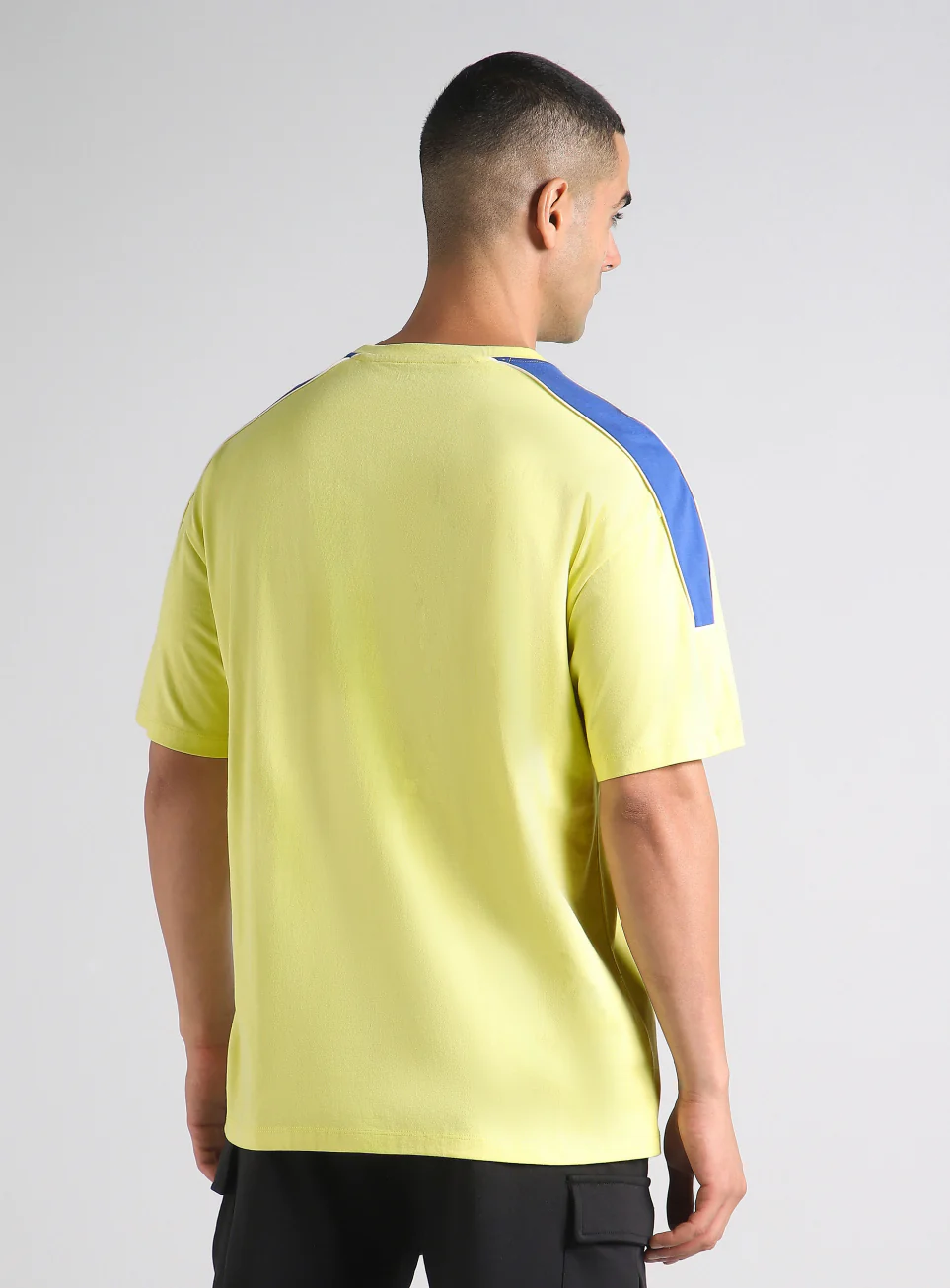 Men's Yellow Fun and Play Sporty Oversized Fit T-shirt - Image 6