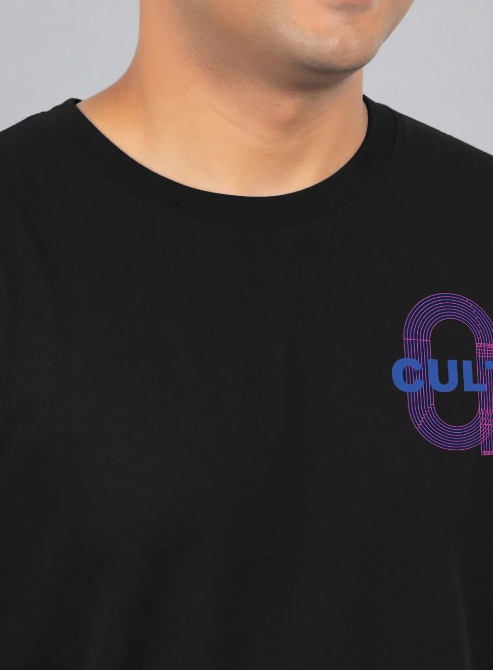 Mens Black Sporty Racertrack Plus Size T-Shirt - Image 7