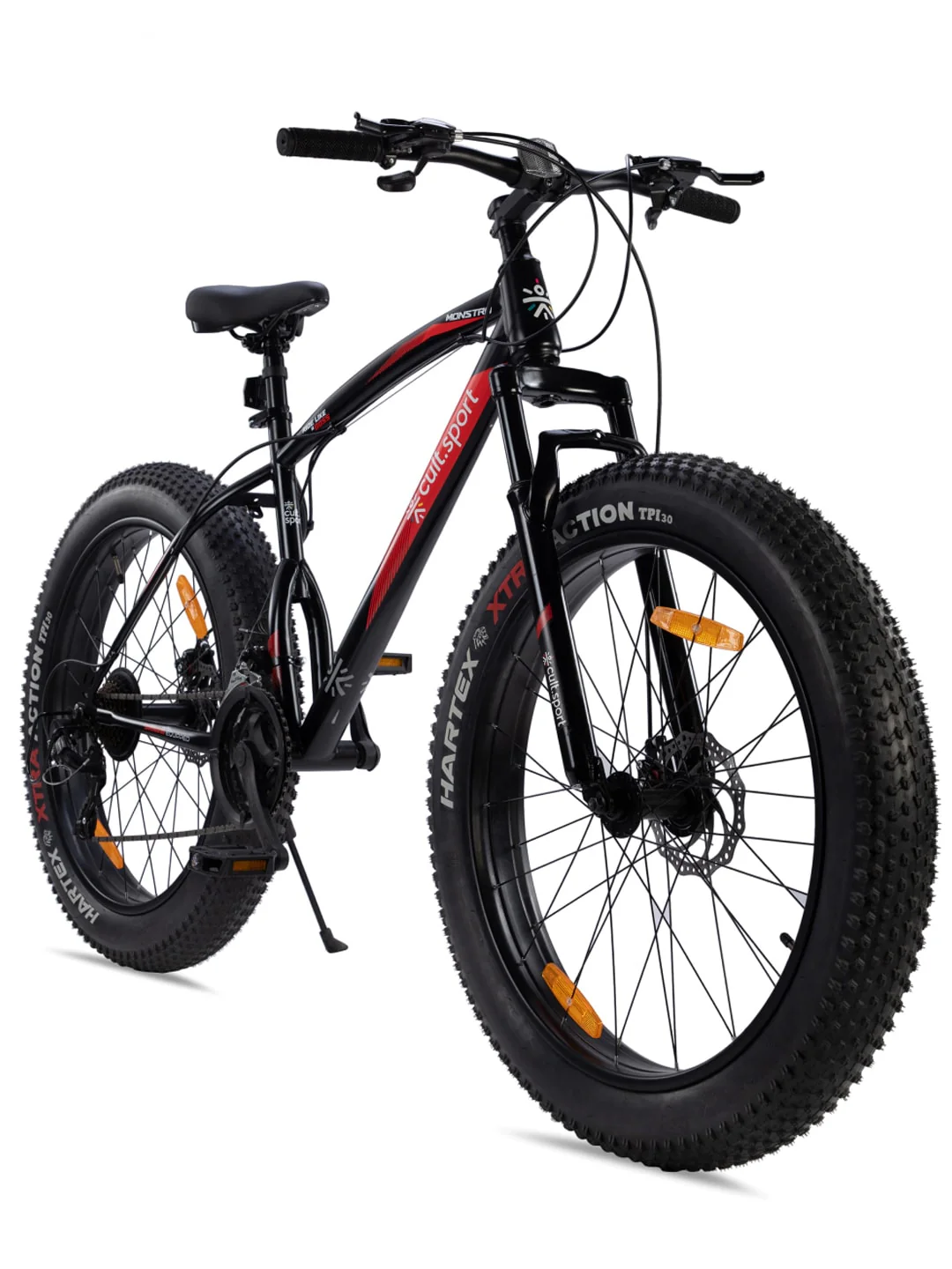 Monstro 26T Fat Bike – 21 Speed Shimano Gear, Front Suspension, Dual Disc Brake, Black