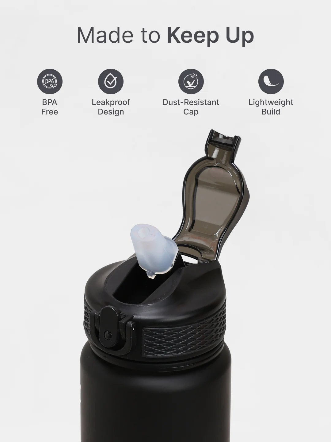 Motivational Bottle Set of 1L and 2L Black - Image 5