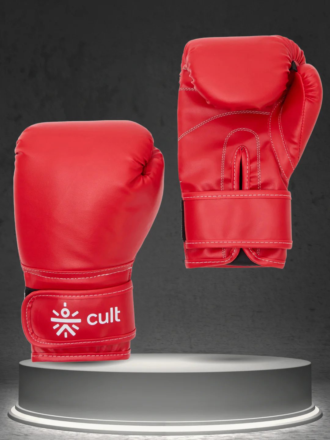 cult Neo PU Boxing Gloves for Men & Women Foam Padding Thickness 25mm Punching Bag Gloves for Boxing, Training, Kickboxing, Muay Thai, MMA Red