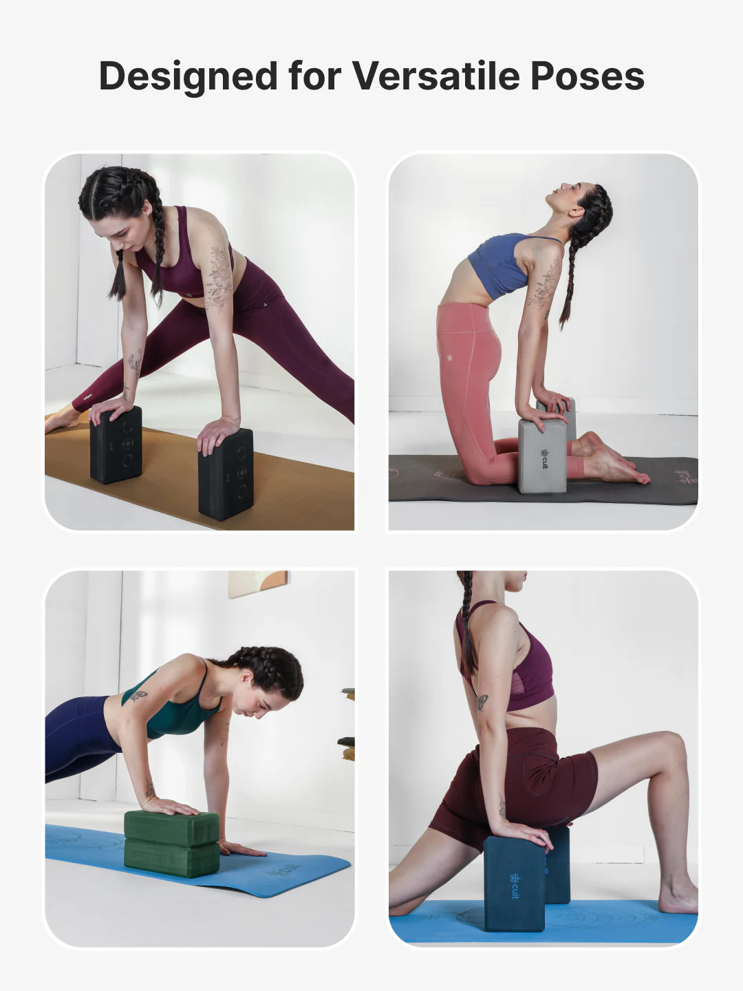 Pack of 2 EVA Yoga Blocks 80mm Black Non-Toxic, Anti-Skid & Durable - Image 7