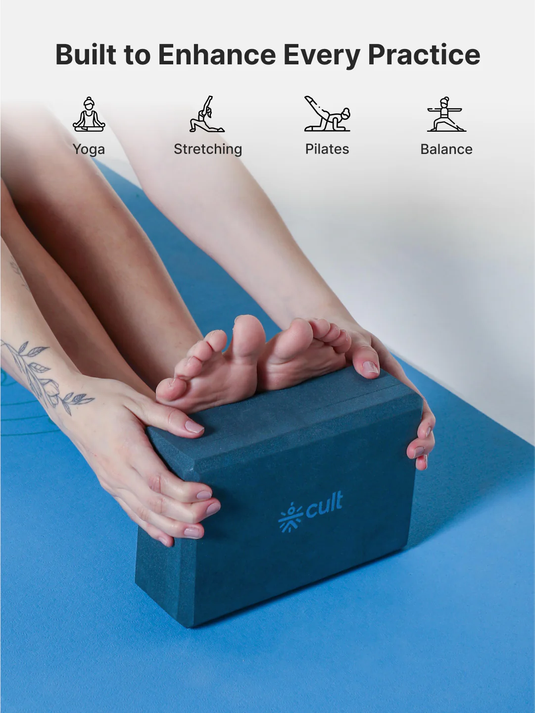 Pack of 2 EVA Yoga Blocks 80mm Green Non-Toxic, Anti-Skid & Durable - Image 4