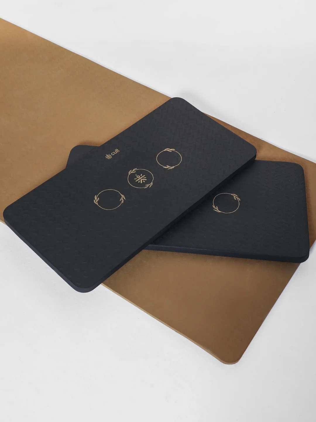 Pack of 2 EVA Yoga Knee Pads 20mm Black Non-Toxic, Anti-Skid & Durable
