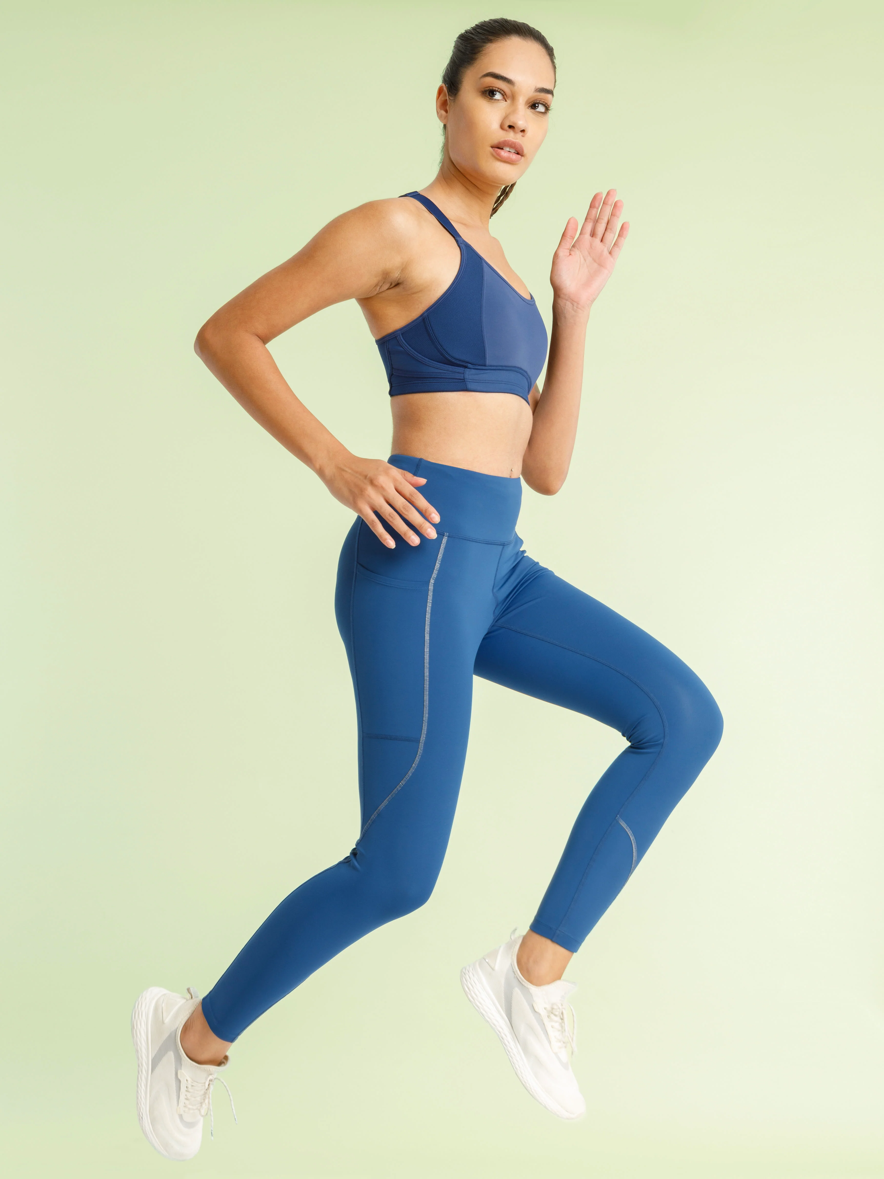 Panelled High Waist Running Tights - Image 11