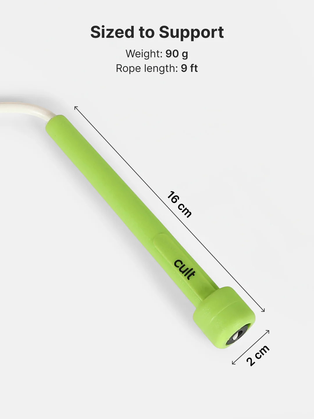Pencil Skipping Rope for Gym & Home Exercise Adjustable, Tangle-Free White - Image 7
