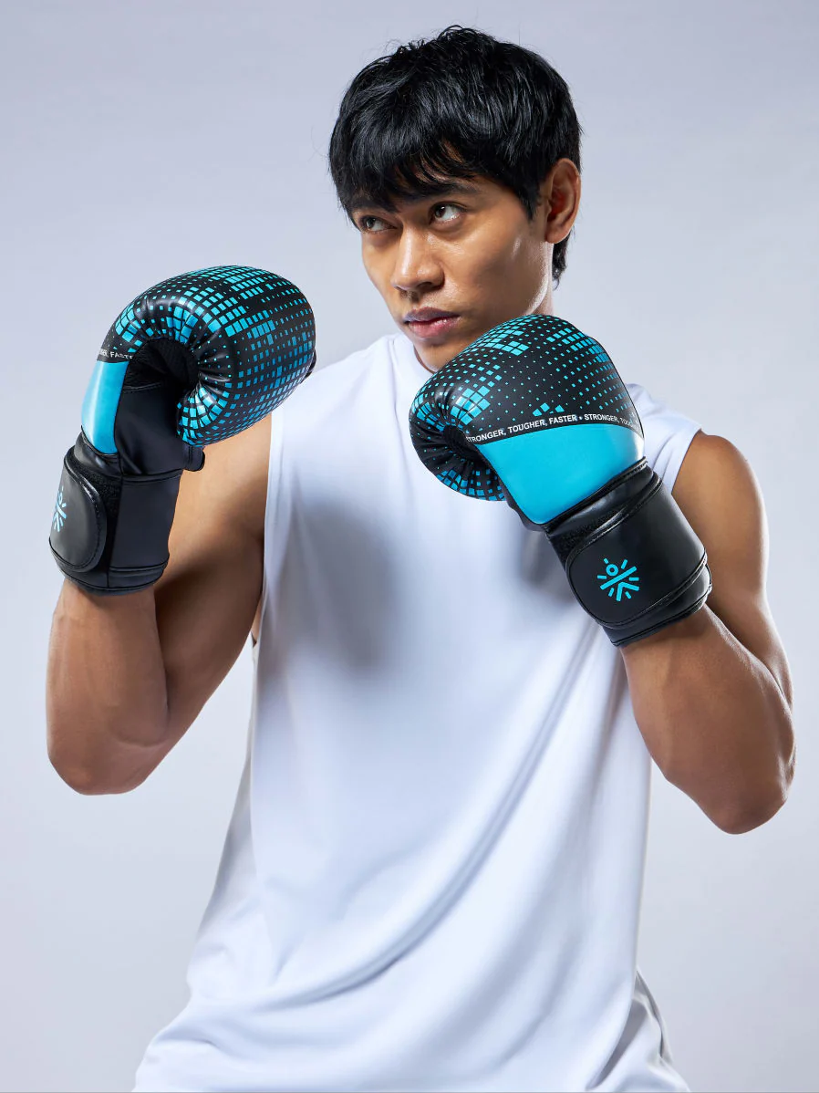 cult PVC Boxing Gloves for Men & Women Foam Padding Thickness 25 mm Punching Bag Gloves for Boxing, Training, Kickboxing, Muay Thai, MMA Black Blue