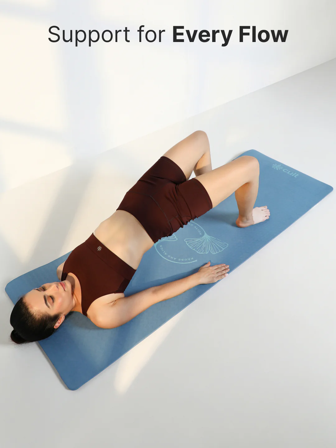 CULT TPE Yoga Mat 10mm Extra Thick with Carry Strap and Bag Non-Toxic, Latex-Free, Anti-Slip, Tear-Resistant & Lightweight Superior Cushioning for Joint Support, Meditation & Home Workouts- Teal - Image 3