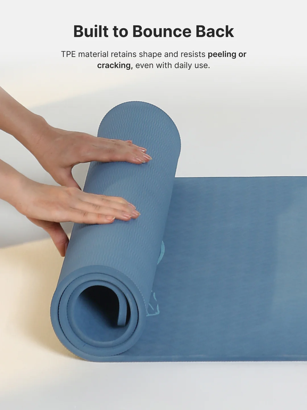 CULT TPE Yoga Mat 10mm Extra Thick with Carry Strap and Bag Non-Toxic, Latex-Free, Anti-Slip, Tear-Resistant & Lightweight Superior Cushioning for Joint Support, Meditation & Home Workouts- Teal - Image 8