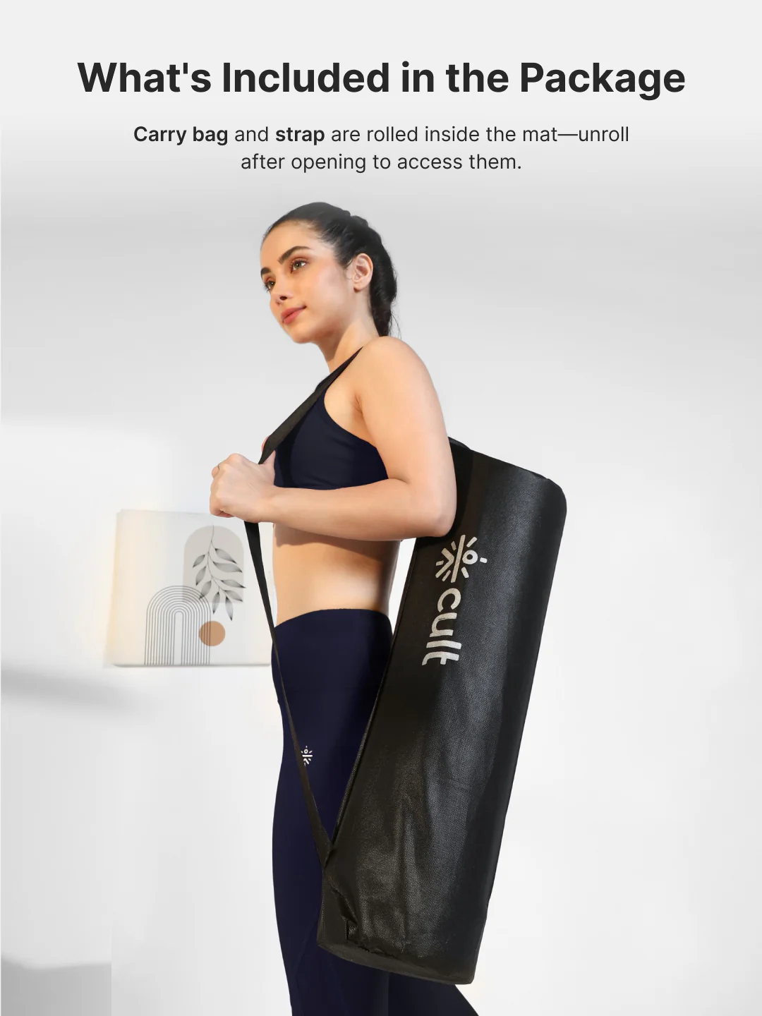 CULT TPE Yoga Mat 10mm Extra Thick with Carry Strap and Bag Non-Toxic, Latex-Free, Anti-Slip, Tear-Resistant & Lightweight Superior Cushioning for Joint Support, Ideal for Yoga, Pilates, Meditation & Home Workouts - Maroon - Image 11