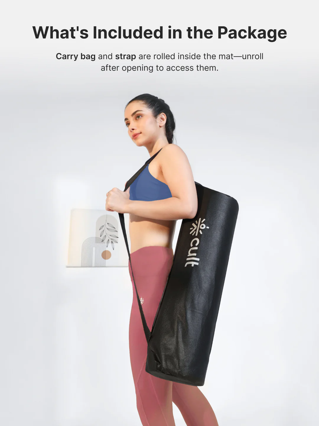 CULT Ultra Cushioned 8mm TPE Yoga & Pilates Mat Eco-Friendly, Skin-Friendly, Anti-Skid, Tear-Resistant, Lightweight & Portable with Carry Strap and Bag Ideal for Home, Gym & Outdoor Workouts - Dark Grey - Image 11