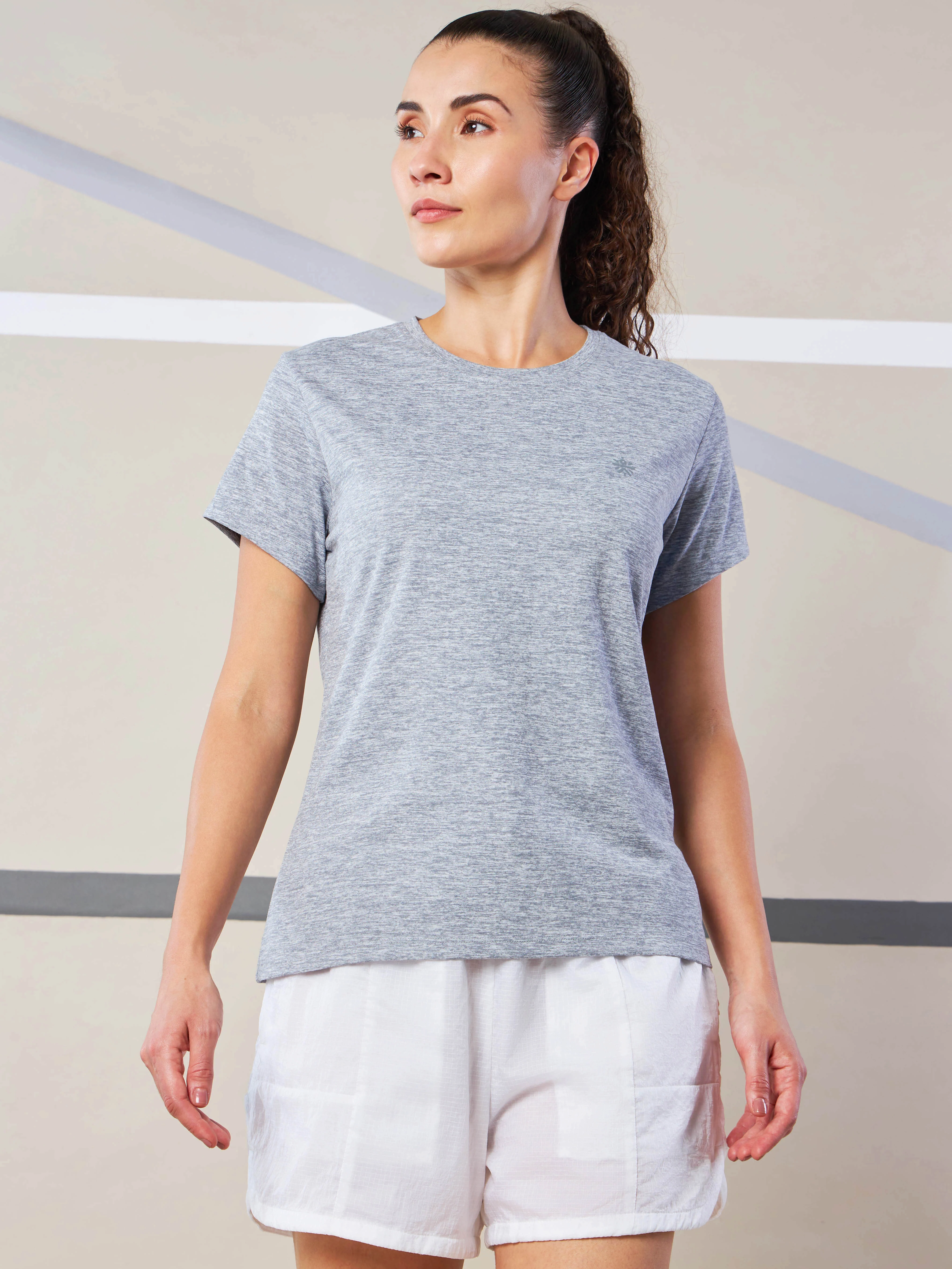 Women's Train All Day Grey Comfortech T-shirt
