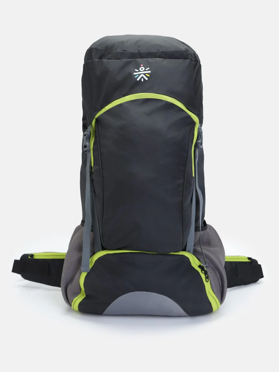 cult 55 Litre Standard Backpack Daypack Bag For Camping Hiking Trekking Black Green