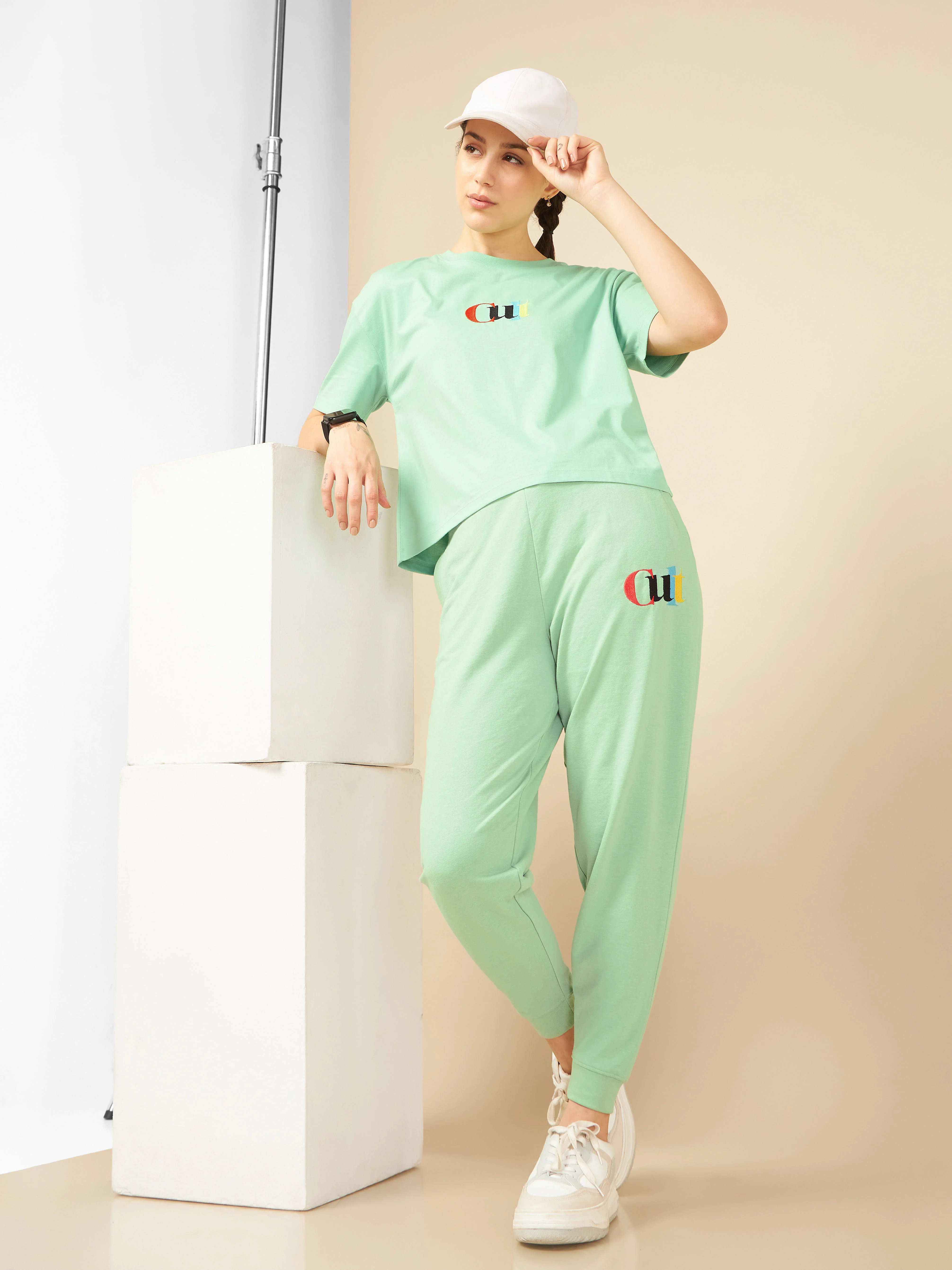 Women Green Cult club T-shirt - Image 2