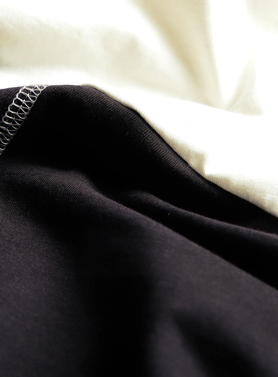 Women's Black Colourblocked Boxy Fit T-shirt - Image 9