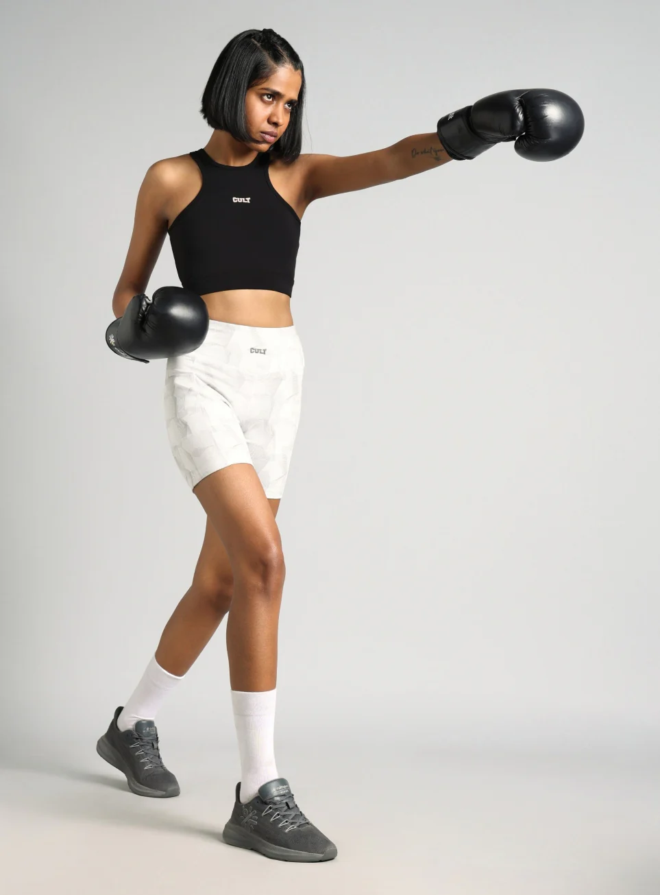 Women's Black Combat Pro Longline High Support Bra - Image 3